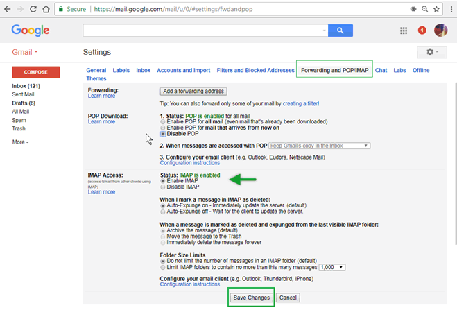 setting up gmail on outlook 2003